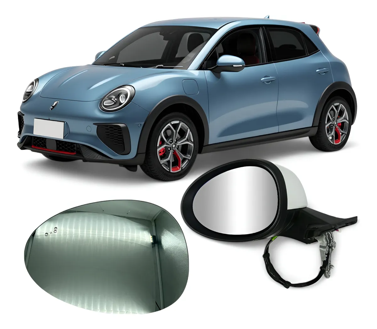 Espelho Lente com Base Retrovisor GWM Ora Original C/SEN LE