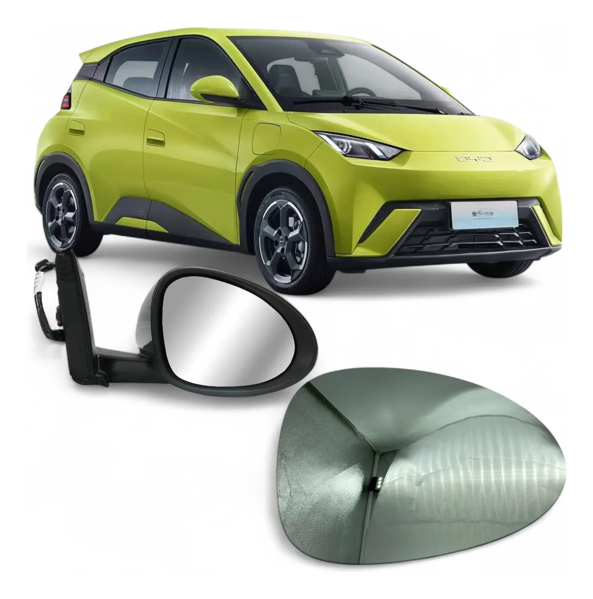 Lente com Base Espelho Retrovisor BYD Dolphin / Dolphin Mini / Dolphin Plus C/DESC LD