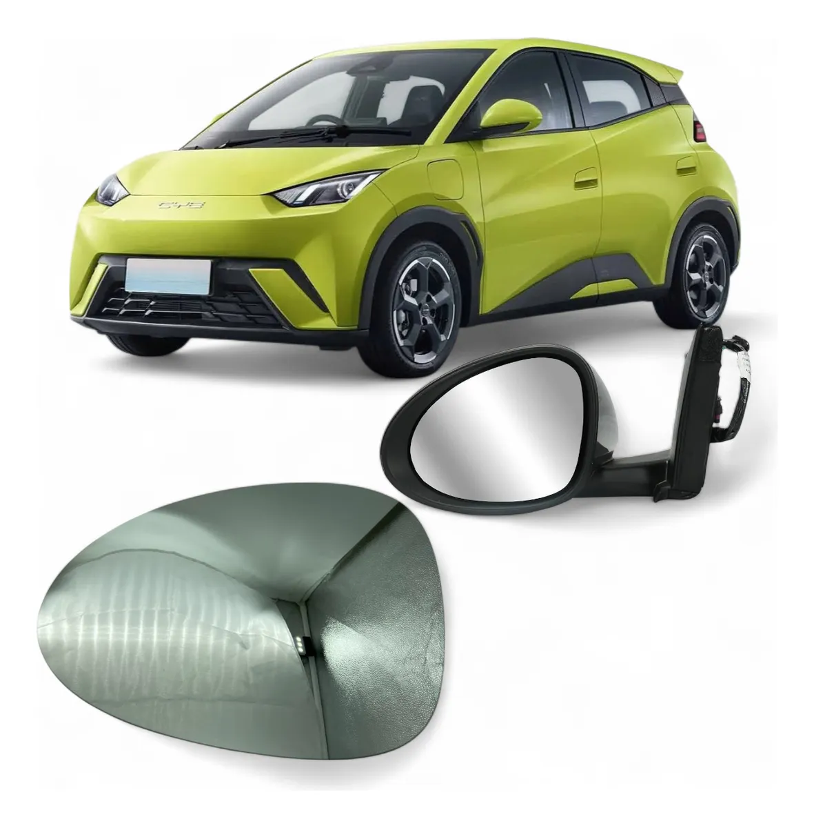 Lente com Base Espelho Retrovisor Sup BYD Dolphin com/Des LE